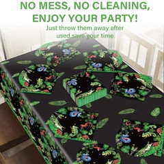 Reptile Snake Birthday Party Supplies Serves 24 Lizard Green, Brown, Black
