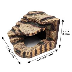 Hermit Crab Hideout, Resin Simulation Stone Reptile Cave Hideout, Hermit Crab…