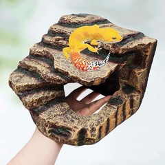 Hermit Crab Hideout, Resin Simulation Stone Reptile Cave Hideout, Hermit Crab…