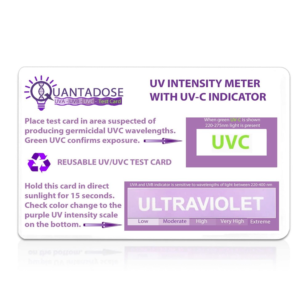 ® UVC Light Test Card with UVC Light Wavelength Indicator and Photochromic UV…
