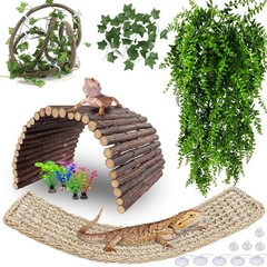 Large Reptile Bridge Hammock with Jungle Vines & Leaves – Flexible Habitat Décor