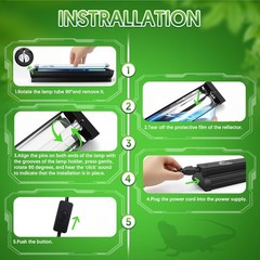 T5 UVB Reptile Light Fixture Combo 8W, 10.0 UVB Light for Reptiles, Terrarium…