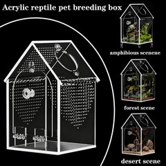 WQLLWFC Jumping Spider Enclosure Kit，Pre-Assembled 8 * 5 * 5in Acrylic Tarant…