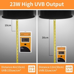 UVA UVB Reptile Light 23W 10.0,Desert Terrarium Compact Fluorescent Lamp,UVB …
