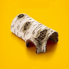 Artificial Birch Log Tortoise Small Animal Habitat Bearded Dragon Hide Cave↑