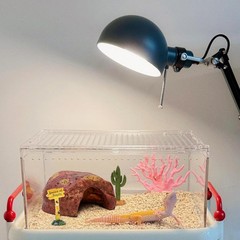 3-in-1 Desert Theme Reptile Rock Cave Hide Leopard Gecko Snake Moist Hideout