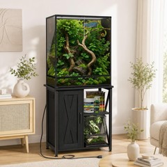 Herture 45-67 Gallon Reptile Tank Stand with Power Outlet, Terrarium Stand wi…