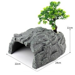 Basking Cave Surface Substantial and Stable Resin Pet Hideout Relief