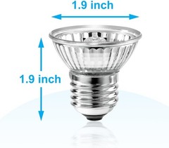 Reptile Heat Bulb UVA UVB 50W 4 Pack for Bearded Dragon