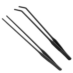 2PCS Aquarium Tweezers Stainless Steel Straight and Curved Tweezers Set Long …