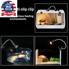 50W Halogen Bulb Included Reptile Heat Lamp Adjustable Gooseneck Aquarium Tank H
