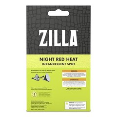 Zilla Incandescent Spot Bulb For Reptiles Night Red Terrarium Heat Light Bulb