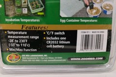 Zoo Med Labs ReptiTemp Digital Infrared Terrarium Reptile Thermometer SEALED
