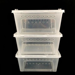 2x Breeding Box Feeding Case Reptile Transport Gecko Lizard Spider Insect Cage
