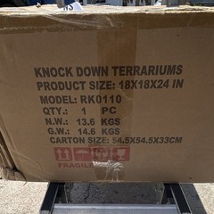 REPTI ZOO Knock Down Reptile Terrarium 18″ x 18″ x 24″ Model RK0110