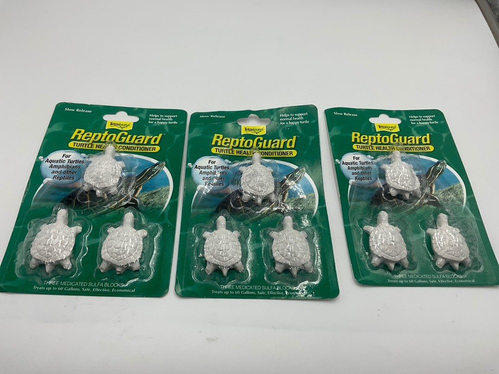 3 Pack TetraFauna ReptoGuard Turtle Health Conditioner 3 Count Slow-Release