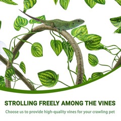 Reptile Tank , Artificial Plants Vines and Flexible Leaves With Suction Cups,…
