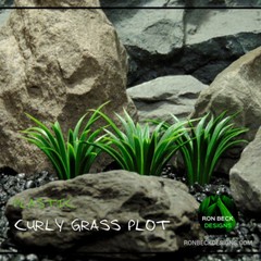 Artificial Curly Grass Plot 3X – Aquarium Reptile Plant