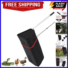 Chicken Net Catcher, Snake Catcher Net with Secure Drawstring, 29″-65″ Handin…