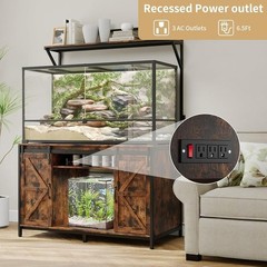 Reptile Tank Stand 40 to 120 Gallon Terrarium W/ Storage Power Outlets New