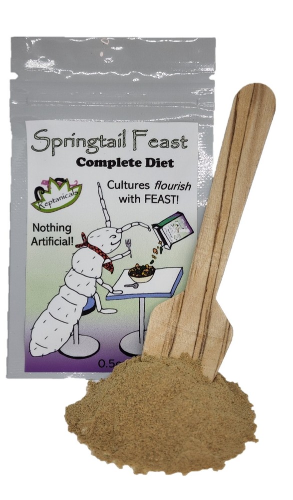 Springtail Feast 0.5oz Culture Live Vivarium Clean-Up Crew Complete Diet Food