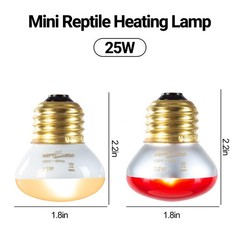 Nano Dual Dome Reptile Light Fixture and 25W Reptile Heat Lamp Combo Pack, Mi…