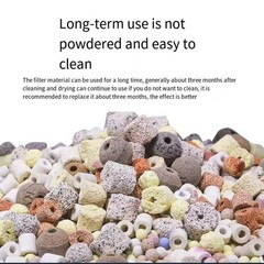 1000g, 2.2lb【No ore】 Aquarium bio Media,6 in 1 Ceramic Filter Medi