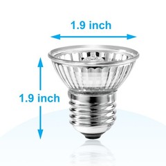 DaToo Reptile Heat Lamp Turtle Heating Light 4PCS 50W UVA UVB Bulb…