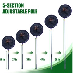 57″ Aluminum Collapsible Snake Hook Reptile Grabber Rattle Snake Catcher Stick