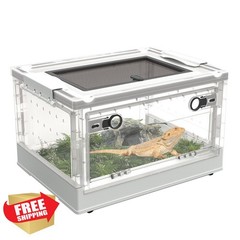 PINVNBY Reptile Feeding Box White Wheels