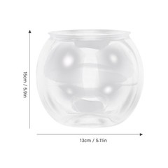 Mipcase Unbreakable Transparent Fish Tank Globe 5.90In 15x13cm, As Shown