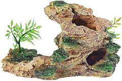 Reptile Small Hide, Turtles Hide Cage, Artificial Plant Rock, Humidified Habitat