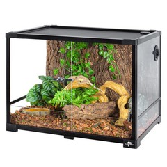 CAVACHEW 34 Gallon Reptile Tank, Glass Reptiles Terrarium 24″ x 18″ x 18″, Sl…
