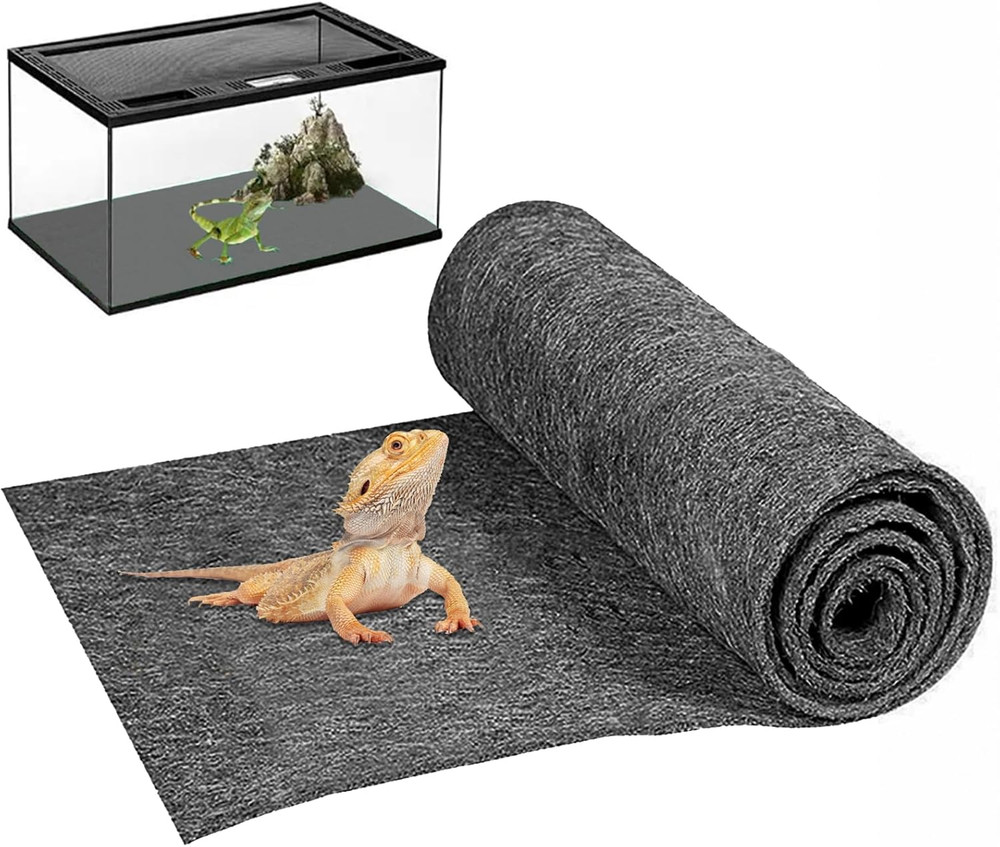 47″ X 24″ Large Reptile Carpet Terrarium Liner Bedding Reptile Substrate Mat Tan
