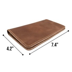 Hide & Drink, Large Wallet Handmade from Full Grain Leather (Single Malt Maho…