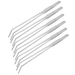 6 Pcs Reptile Feeding Tongs Fish Tank Accessories Curved Tip Feeder