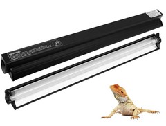 24W T5 HO UVB Reptile Light Fixture Kit Terrarium Hood 10.0 Tube Desert