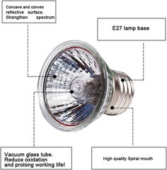 75W Basking UVA+UVB Heat Bulbs for Reptiles&Amphibians Turtle Heating Lamp E2…