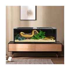 REPTIZOO 34 Gallon Glass Reptile Terrarium, 36″ x 18″x 12″ Wide & Low Reptile…