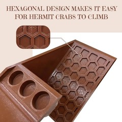 Brown Hermit Crab Cave Hideout 3in1 Underground Tunnel Climbing Toys Reptile