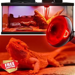 MCLANZOO 2 Pack 50W Reptile Heat Lamp Red