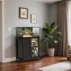 Herture 45-67 Gallon Reptile Tank Stand with Power Outlet, Terrarium Stand wi…