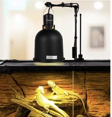 Reptile Light Fixture with Dimmable Switch,5.5 inch Deep for Tank Terrarium
