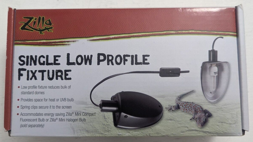 Zilla Single Low Profile Reptile Terrarium Fixture 7.5in