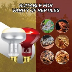 4 Pack 100W Reptile Heat Lamp, WACOOL, Day, Night, UVA, Basking Daylight