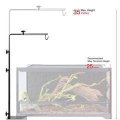 35 Inch Adjustable Reptile Heat Lamp Fixture Stand Terrarium Light Holder