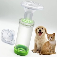 Cat Inhaler Spacer with 2 Size Masks, Aerosol Chamber Spacer for Cat’s Breath