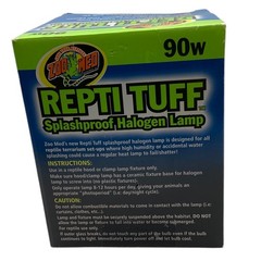 Zoo Med Repti Tuff 90W Splashproof Halogen Lamp Bulb Reptile Heat Light New