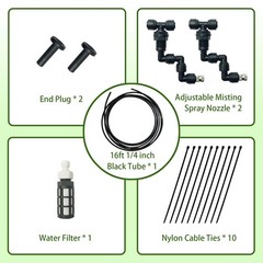 Reptile Terrariums Misting Accessories kit, 2PCS Adjustable Reptile Mister No…