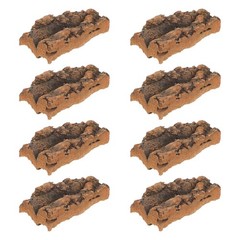 8 Pcs Cork Bark Tubes for Reptiles Rounds Terrarium Backing Enclosures